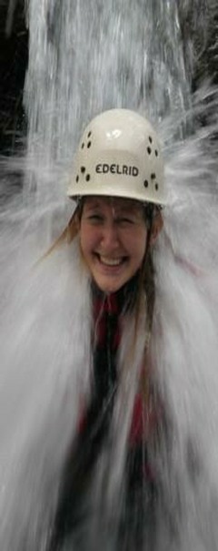 Lake District hen party activities means free showers for every one in the gorge scramble.